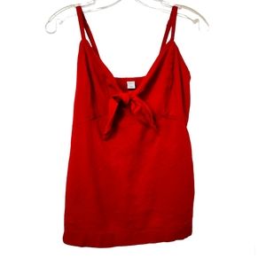 Old Navy Red Tie Front Blouse Tank Top XS